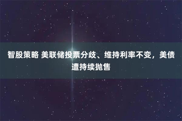 智股策略 美联储投票分歧、维持利率不变，美债遭持续抛售